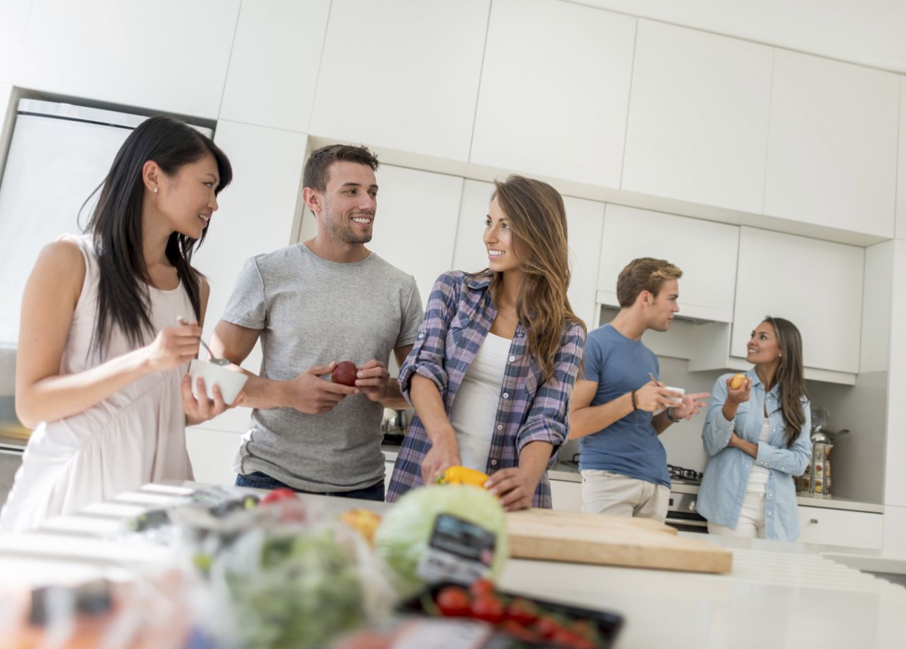 cooking together